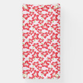 Rode Hibiscus, Rode Bloemen, Bloempatroon Spandoek (Verticaal)
