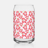 Rode Hibiscus, Rode Bloemen, Je Naam Blikvorm Glas (Achterkant)