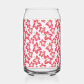 Rode Hibiscus, Rode Bloemen, Je Naam Blikvorm Glas (Links)