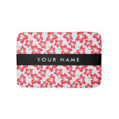 Rode Hibiscus, Rode bloemen, Jouw naam Badmat (Voorkant)