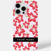 Rode Hibiscus, Rode bloemen, Jouw naam Case-Mate iPhone Case (Achterkant)