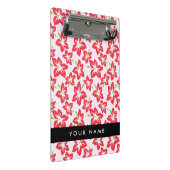 Rode Hibiscus, Rode bloemen, Jouw naam Mini Klembord (Schuin)