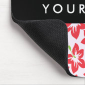 Rode Hibiscus, Rode bloemen, Jouw naam Muismat (Hoek)