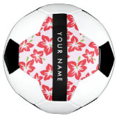 Rode Hibiscus, Rode bloemen, Jouw naam Voetbal (Gedraaid)