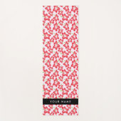 Rode Hibiscus, Rode bloemen, Jouw naam Yogamat (Voorkant)