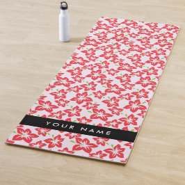 Rode Hibiscus, Rode bloemen, Jouw naam Yogamat