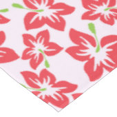 Rode hibiscus, rode bloemen, patroon van bloemen tafelkleed (Gekanteld)