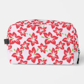 Rode hibiscus, rode bloemen, patroon van bloemen toilettasje (Voorkant)