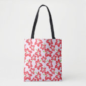 Rode hibiscus, rode bloemen, patroon van bloemen tote bag (Voorkant)