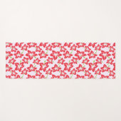 Rode hibiscus, rode bloemen, patroon van bloemen yogamat (Voorkant (horizontaal))