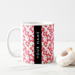 Rode Hibiscus, Rode Bloemen, Uw Naam Koffiemok