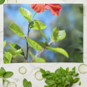 Rode Hibiscus Theedoek (Gevouwen)