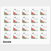 Rode Hibiscus Tropische Afstudeerronde Sticker (Vel)