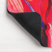 Rode Hibiscus tropische bloem Muismat (Hoek)