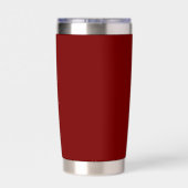 Rode Hibiscus Tropische Script Naam Ontwerp Geïsoleerde Drinkbeker (Achterkant)