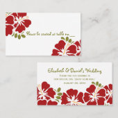 Rode Hibiscus Trouwtafel Plaats Kaarten Plaatskaartje (Voorkant / Achterkant)