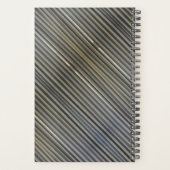 Rode Hibiscus Vet Modern Gestreept Smokey Grijs Planner (Achterkant)