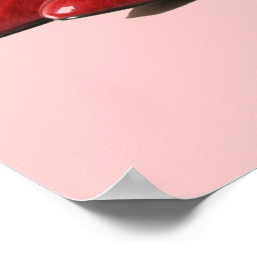 Rode hiel- en rode wijn poster (Hoek)