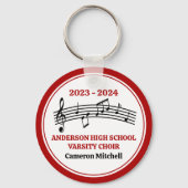 Rode High School Koor gepersonaliseerd Sleutelhanger (Voorkant)