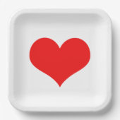 Rode Hitte Hochte Verjaardagen Baby Shower Witte C Papieren Bordje (Voorkant)