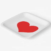 Rode Hitte Hochzeiten Verjaardagen Baby Shower Wit Papieren Bordje (Gebogen)