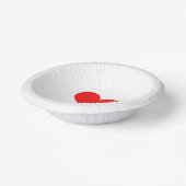 Rode Hitte Hochzeiten Verjaardagen Baby Shower Wit Papieren Kommen (Gebogen)