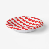 Rode hittegolven rond Baby shower bruiloften Papieren Kommen (Gebogen)