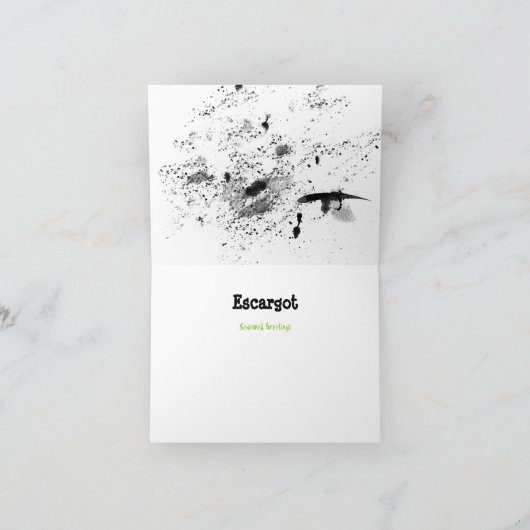 Rode Ho Ho Ho Ho Cartoon Slug Escargot Kerst Kaart (Binnen)