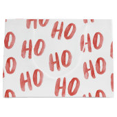 Rode Ho Ho Ho Kerstmis Groot Cadeauzakje (Voorkant)