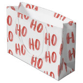 Rode Ho Ho Ho Kerstmis Groot Cadeauzakje (Achterkant Gekanteld)