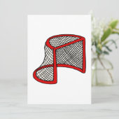 Rode hockeydoel kaart (Staand voorkant)