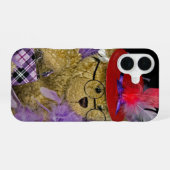 Rode Hoed Teddybeer iPhone 16 Hoesje (Achterkant horizontaal)