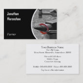 Rode hoefijzer gehammerd op een aambeeld visitekaartje (Voorkant / Achterkant)