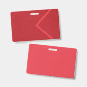 Rode hoekige streep aangepaste badge Sjabloon (Voor- en achterkant)