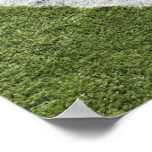 Rode hoekmarkering op voetbalveld poster (Hoek)