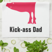 Rode Hog Barbeque keukenhanddoek (Gevouwen)