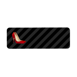 Rode hoge hak schoenen label