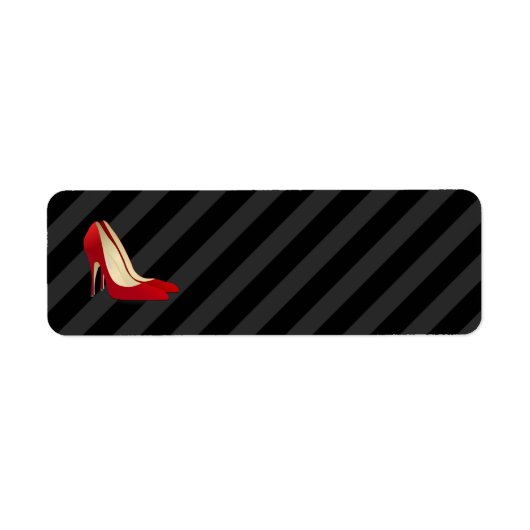 Rode hoge hak schoenen label (Voorkant)