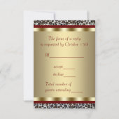 Rode Hoge Hak Schoenen Leopard Sweet Sixteen RSVP Kaartje (Achterkant)