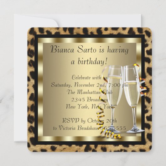 Rode hoge hak schoenen luipaard verjaardag kaart (Achterkant)