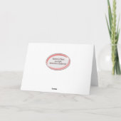 Rode hoge hak schoenen met quote kaart (Achterkant)