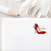 Rode hoge hak schoenen / Santa Elf / geloof ik! La Etiket (Insitu)