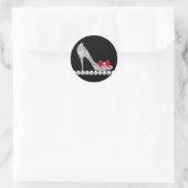 Rode hoge hak schoenstickers ronde sticker (Tas)