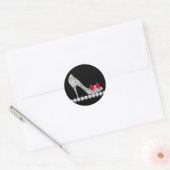 Rode hoge hak schoenstickers ronde sticker (Envelop)
