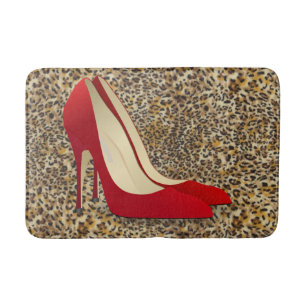 RODE HOGE HAKKEN BADMAT