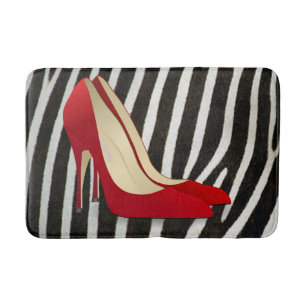 RODE HOGE HAKKEN BADMAT