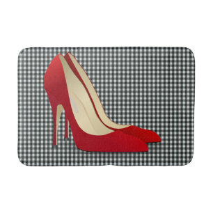 RODE HOGE HAKKEN BADMAT