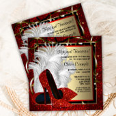 Rode Hoge Hakken Elk Nummer Rood Zwart Goud Verjaa Kaart