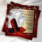 Rode Hoge Hakken Elk Nummer Rood Zwart Goud Verjaa Kaart