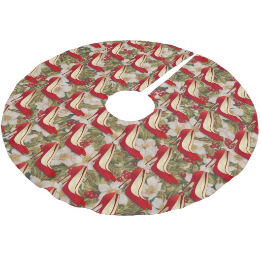 RODE HOGE HAKKEN KERSTBOOM ROK (Gekanteld)